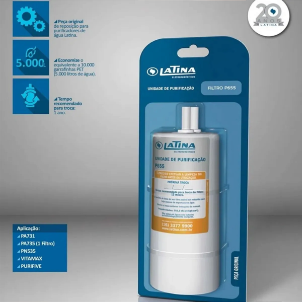 Refil para purificador Latina P655