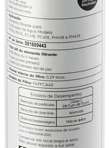Filtro/Refil Original de Água para Purificador Electrolux PE11B/PE11X/PC41B/PC41X/PH41B/PH41X