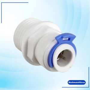 Conexão Reta Engate Rápido Rosca Macho 1/2” Saída 1/4” ideal na instalação de Filtros de Água (01)