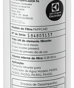 Filtro para Purificadores Electrolux PA10N, PA20G, PA25G, PA30G, PA40G