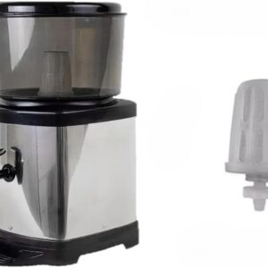 Bebedouro Filtro Para Agua Inox Cuba De Barro + Vela Carvão Ativado