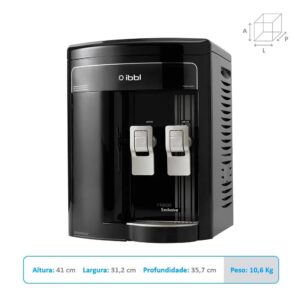Filtro Purificador de Água Gelada Bactericida Compressor FR 600 Exclusive Preto 127v - IBBL