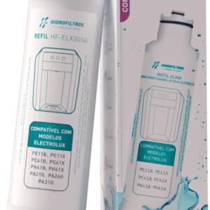 Filtro Refil Hidrofiltros Compátivel com Purificador Electrolux PE11X, PE11B, PC41B, PC41X, PH41B, PH41X, PA21G, PA26G, PA31G Pappca40