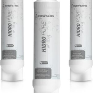 Kit 3 Filtro/refil Vela De Água Hidrofiltros Compátivel com Purificador Acqua Pure Electrolux Pappca50 PE12A, PE12B, PE12G, PE12V Premium