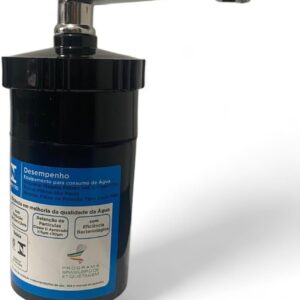 Filtro Copo Abs Preto Com Refil Universal Carvão Ativado
