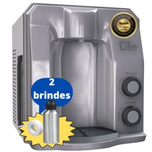 Purificador Super Água Alcalina Mineralizada Gelada Ph 9,5 Redox/Pral Negativo Flex HE - Top Life (220, Prata)
