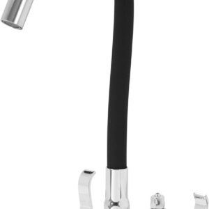 Torneira Flexivel De Mesa Com Saida Para Purificador De Agua Tubo Preto 1/4 De Volta Samer