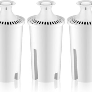 Tikstoy Substituição para filtro de água Brita e jarros e dispensadores, 3 peças de filtro de jarro de água para Brita Classic, Mavea, Ob03, 107007 35557, reduz cloro e metais pesados
