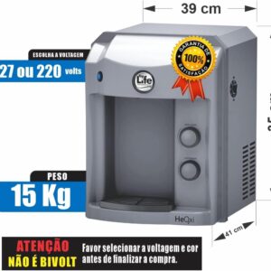 Purificador Agua Alcalina Ionizada com Ozônio Top Life (110v, Prata)