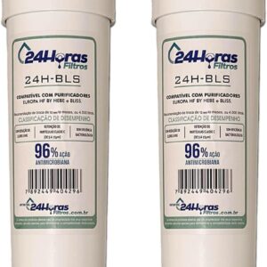 24 Horas Filtros, Kit 2 Filtro Refil Compatível Purificador Europa Bliss HF by Hebe
