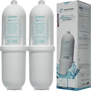 Kit 02 Refil Filtro Hidrofiltros Compatível Com Purificador Everest Soft Star/Slim/Flat/Fit/Plus - Filtro Similar ao Refil 2 Em 1