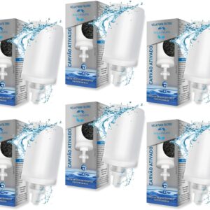 Kit 06 Vela Carvão Ativado Para Filtro Barro Universal Premium Classe A Alcalina