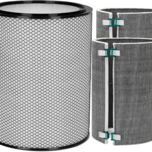 Conjunto de filtros de substituição BP03 BP04 BP06 compatível com purificador Dyson BP03 BP04 BP06 grande + formaldeído silencioso extra grande, HEPA + 2 filtros de carbono (972132-01 e 972133-02)